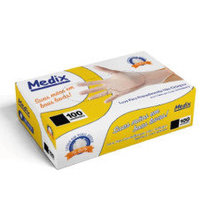 Luva Vinil Sem Pó Caixa com 100 Unidades -Medix