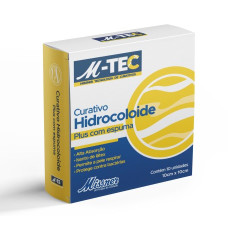 Curativo Hidrocolóide com Espuma 10x10cm Caixa com 10uni M-Tec